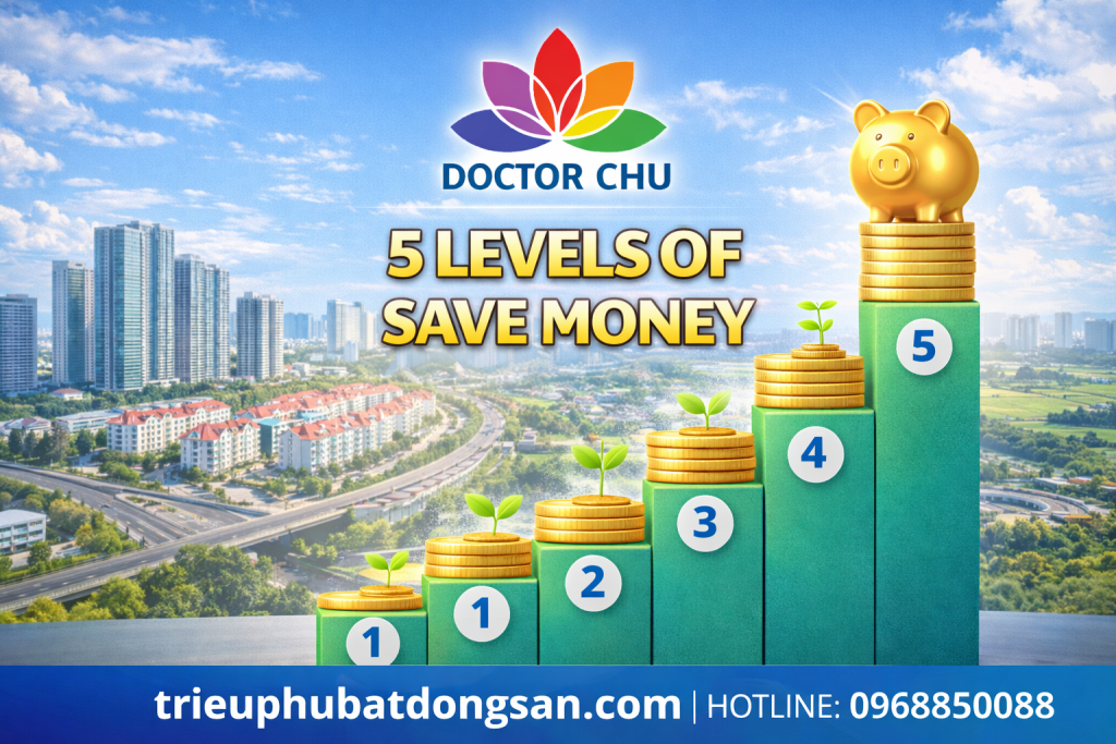 triệu phú bất động sản tiết kiệm tiền 5 cấp độ doctor chu land